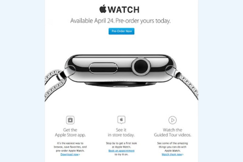 Apple product launch email