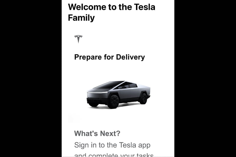 Tesla product launch email