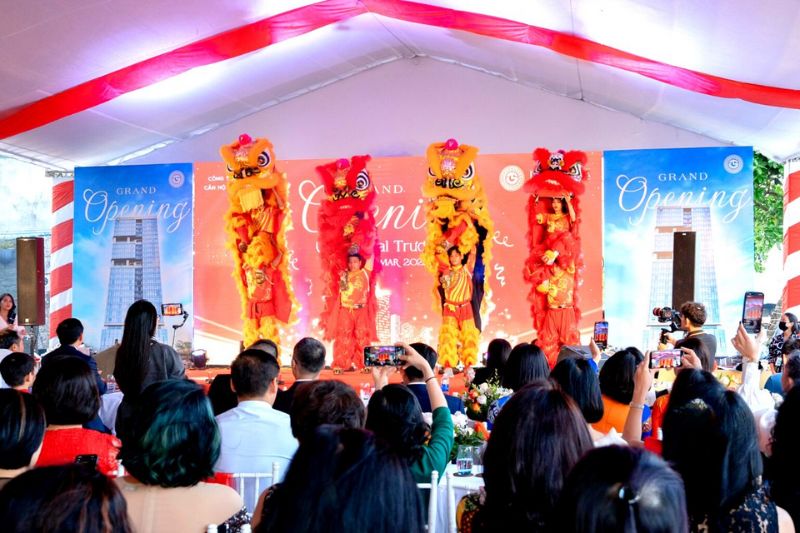 Lion dance performance