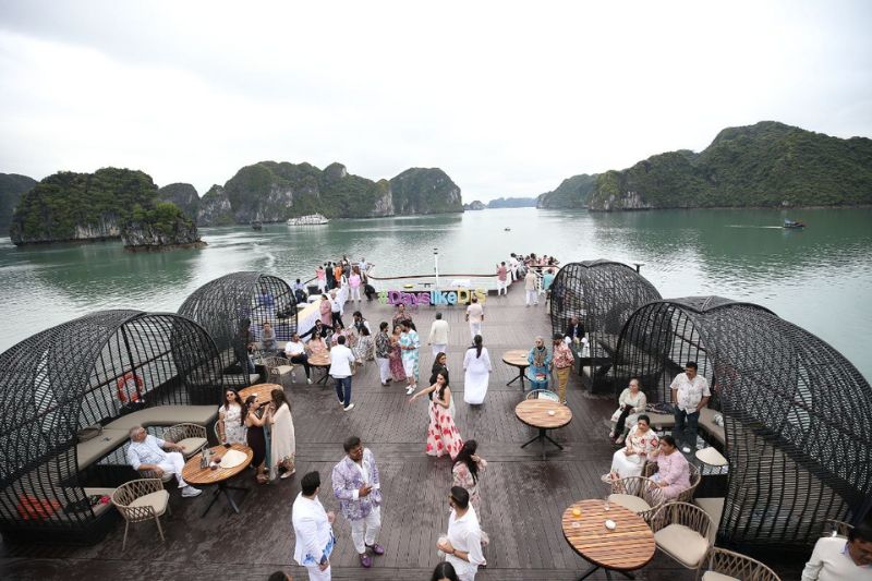 The wedding ceremony was held on the beach