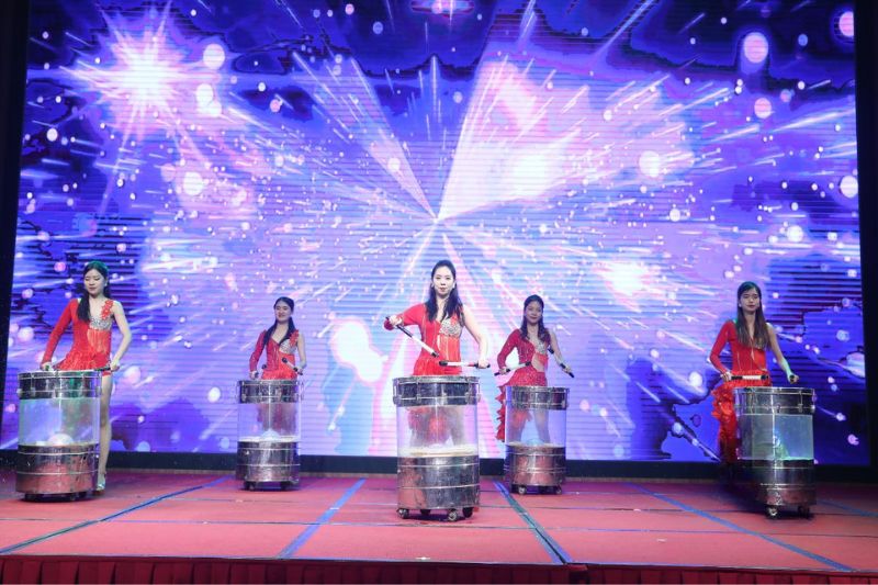 The water drum performance marks the start of the event